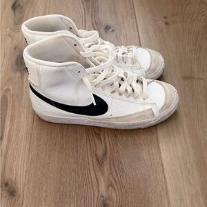 Nike High-Top Sneakers in White and Black